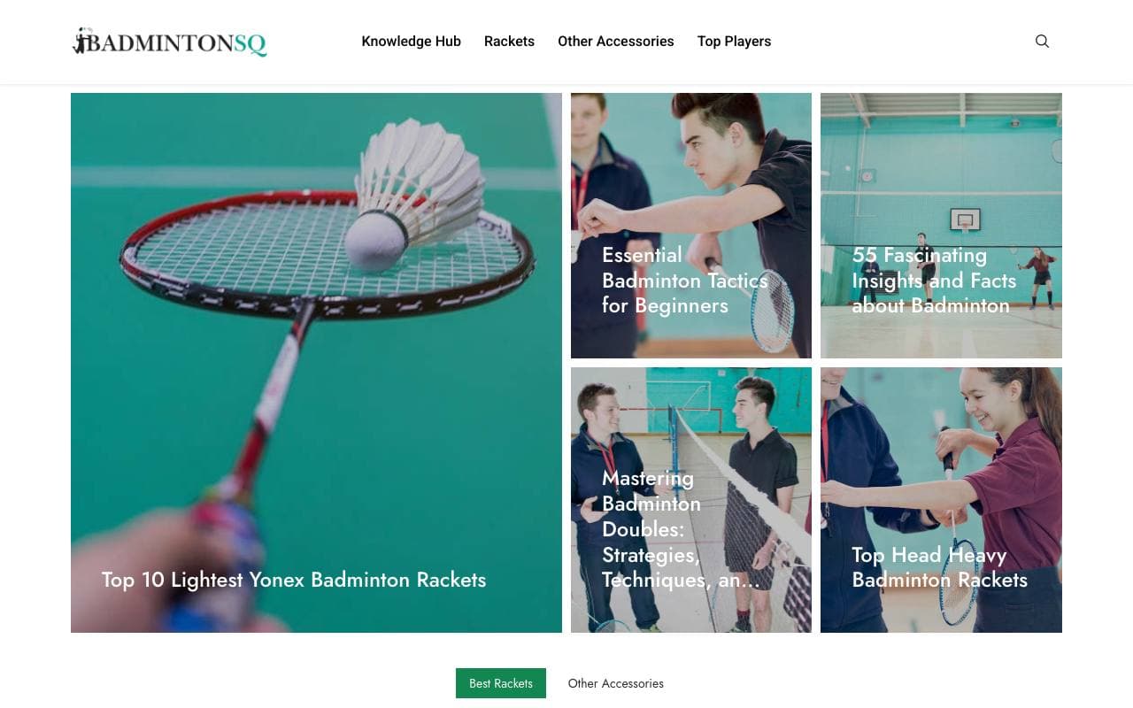 Badmintonsq — website delivered by NextGen Fusion