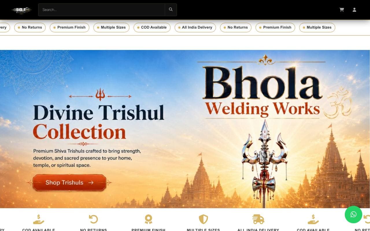 Bhola Welding — website delivered by NextGen Fusion