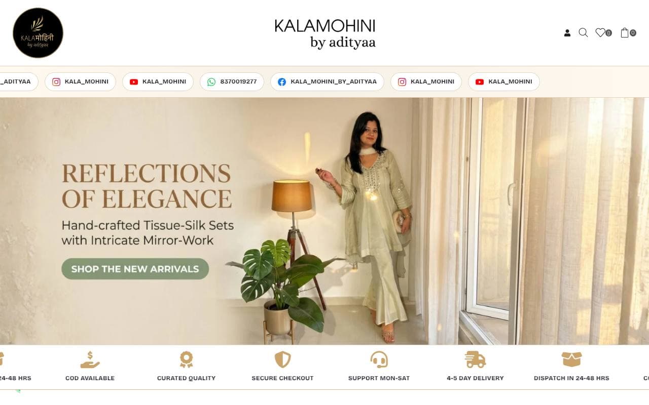 Kala Mohini — website delivered by NextGen Fusion