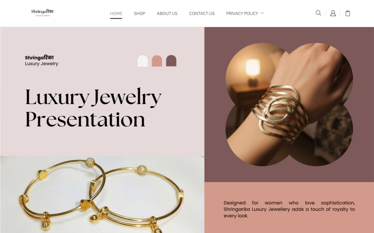Shringarika — website delivered by NextGen Fusion
