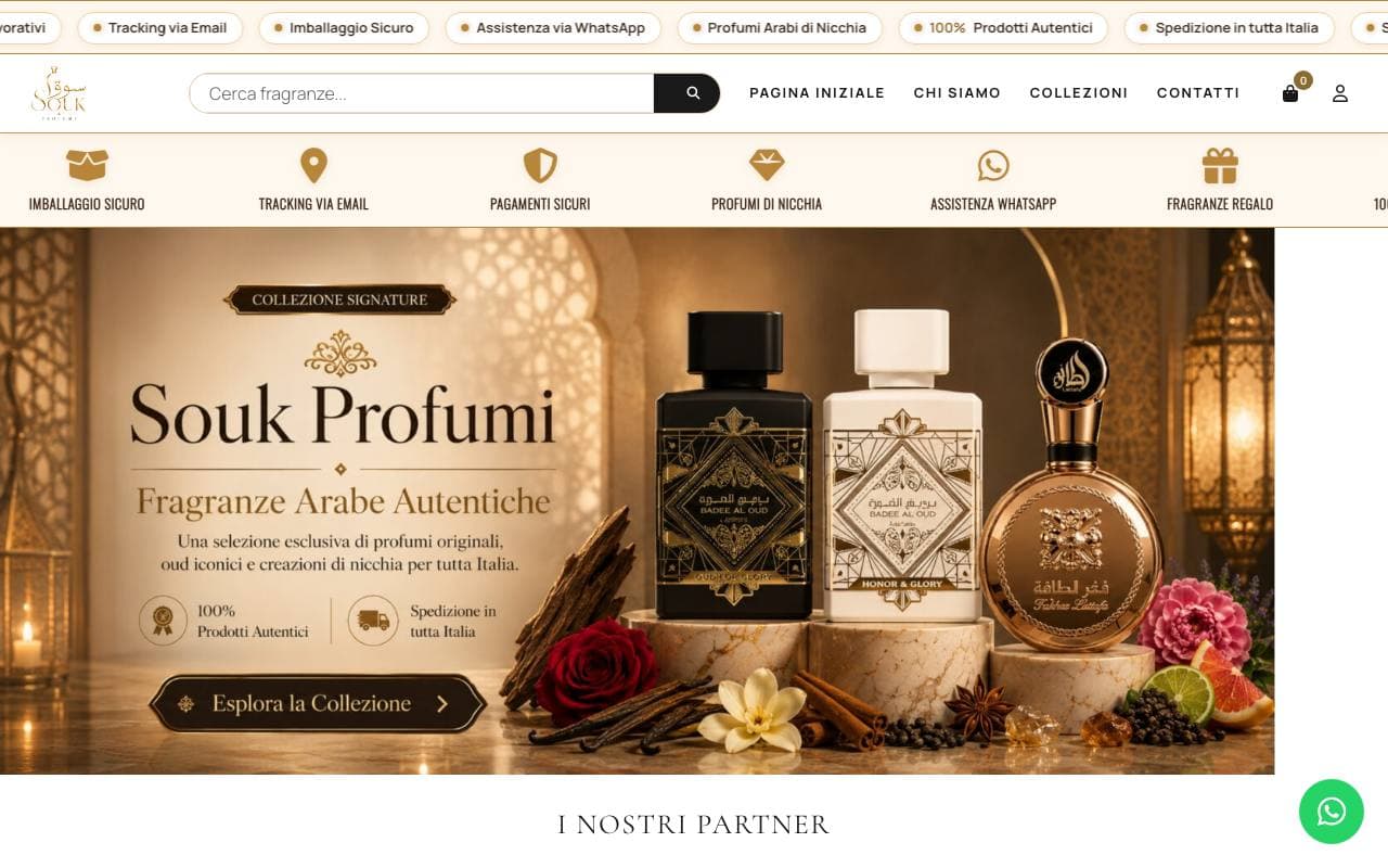 Souk Profumi — website delivered by NextGen Fusion