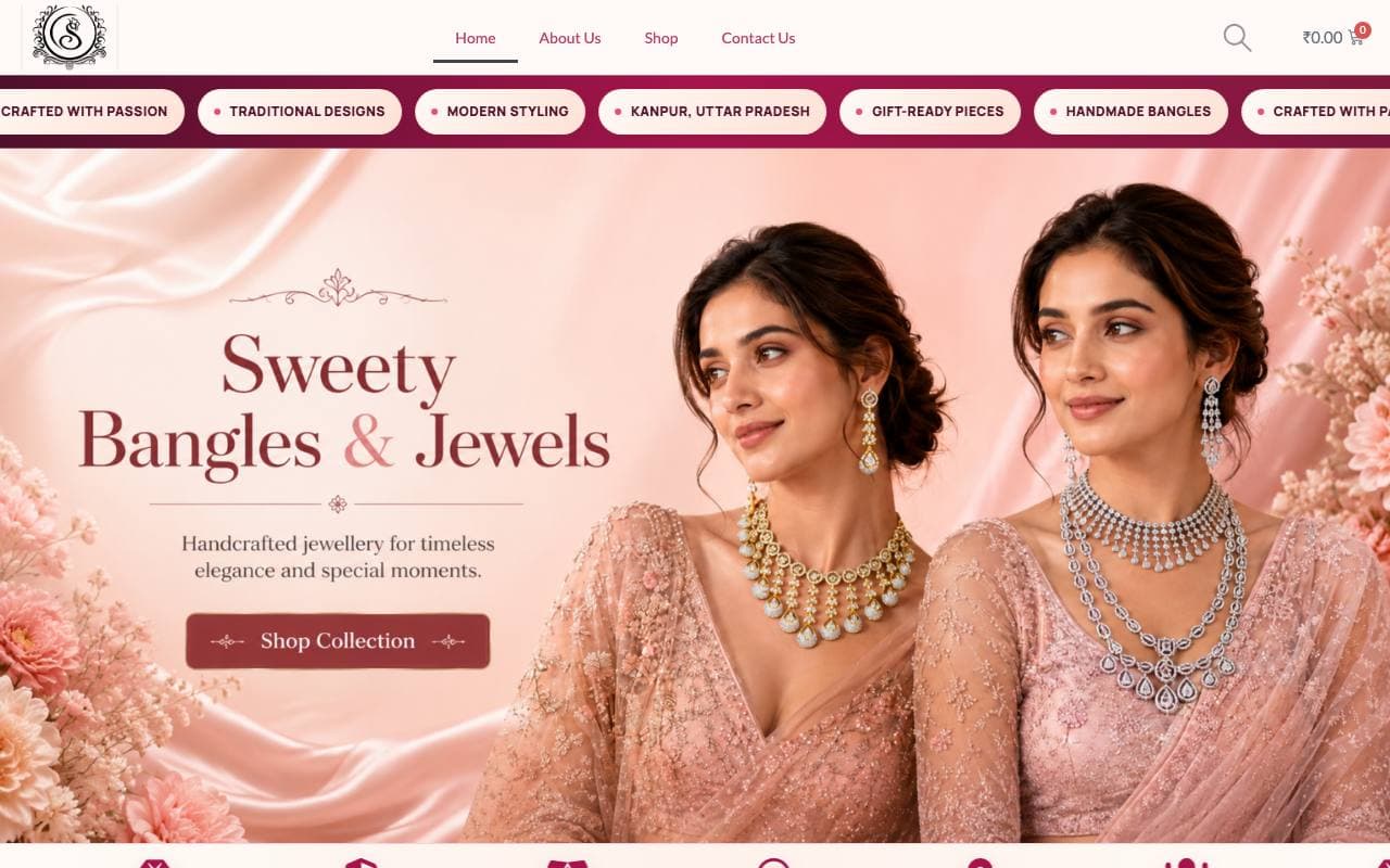 Sweety Bangles & Jewels — website delivered by NextGen Fusion